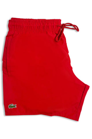 Men's Lacoste Red Taffeta Intense Marine Swim Shorts