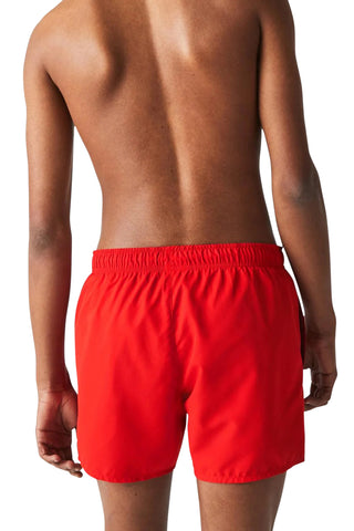 Men's Lacoste Red Taffeta Intense Marine Swim Shorts