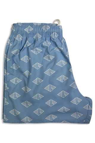 Men's Lacoste Two Tone Monogram Print Swim Shorts