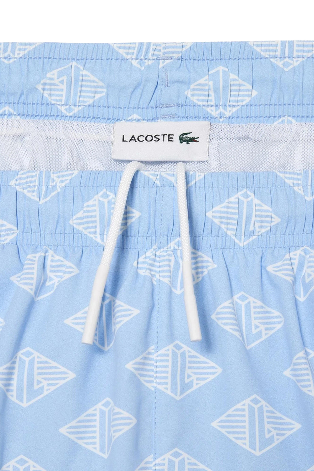 Men's Lacoste Two Tone Monogram Print Swim Shorts