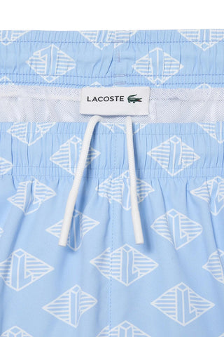 Men's Lacoste Two Tone Monogram Print Swim Shorts