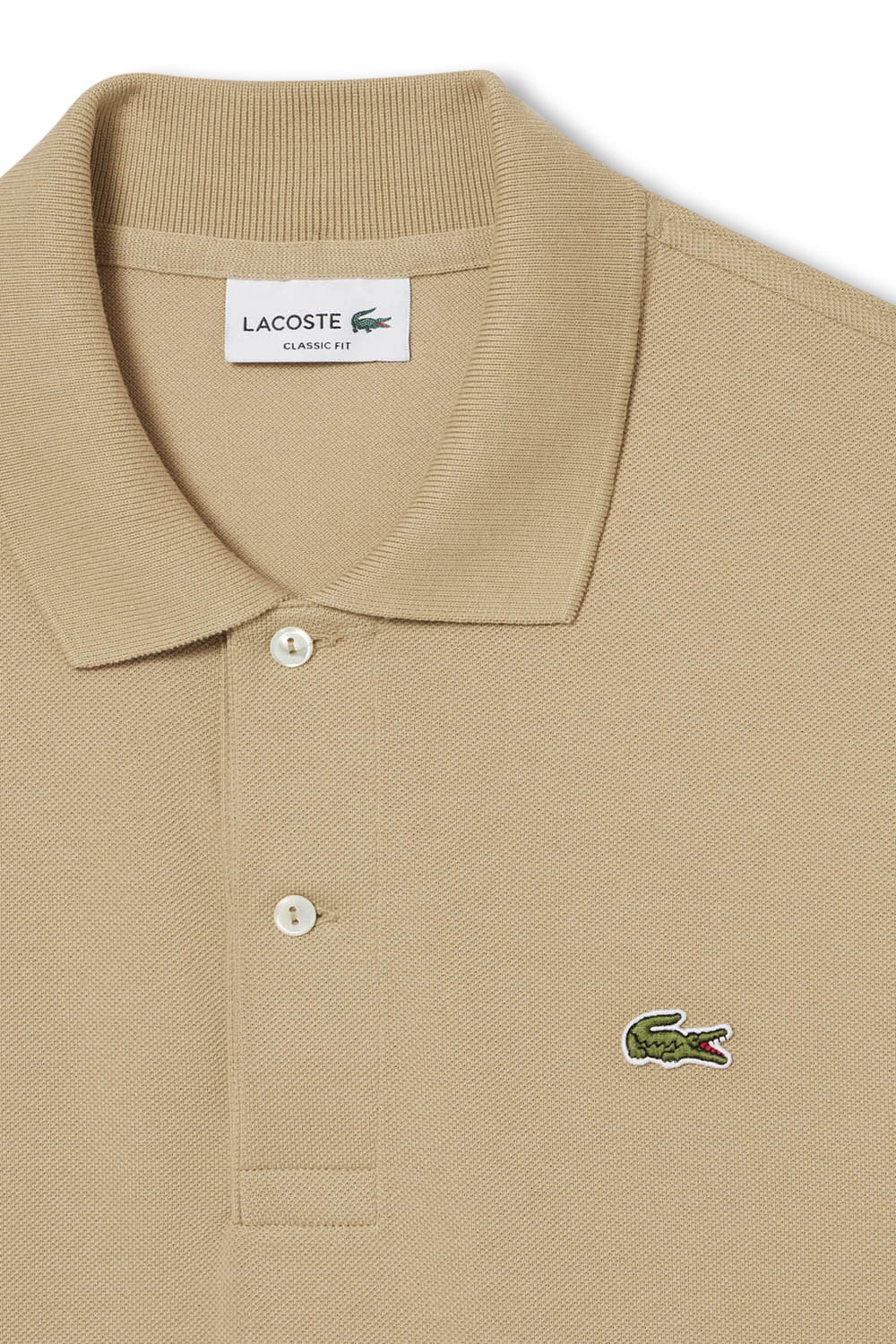 Men's Beige Lacoste L1212 Classic Polo T-Shirt