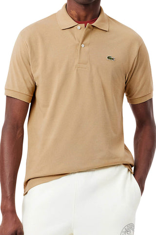 Men's Beige Lacoste L1212 Classic Polo T-Shirt