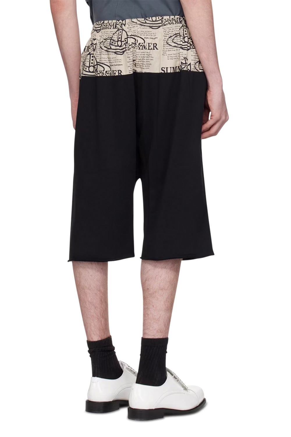 Men's Black Vivienne Westwood Orb Print Bermuda Shorts