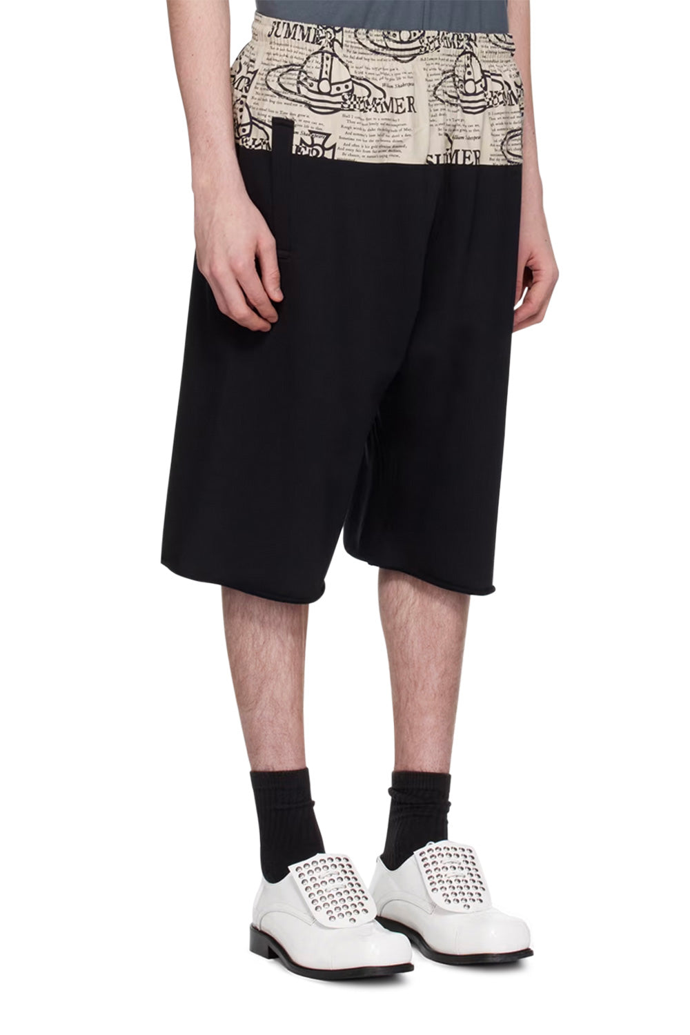 Men's Black Vivienne Westwood Orb Print Bermuda Shorts