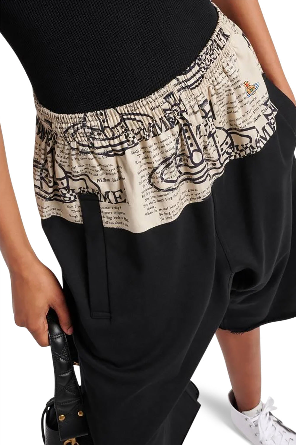 Men's Black Vivienne Westwood Orb Print Bermuda Shorts