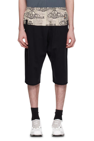 Men's Black Vivienne Westwood Orb Print Bermuda Shorts