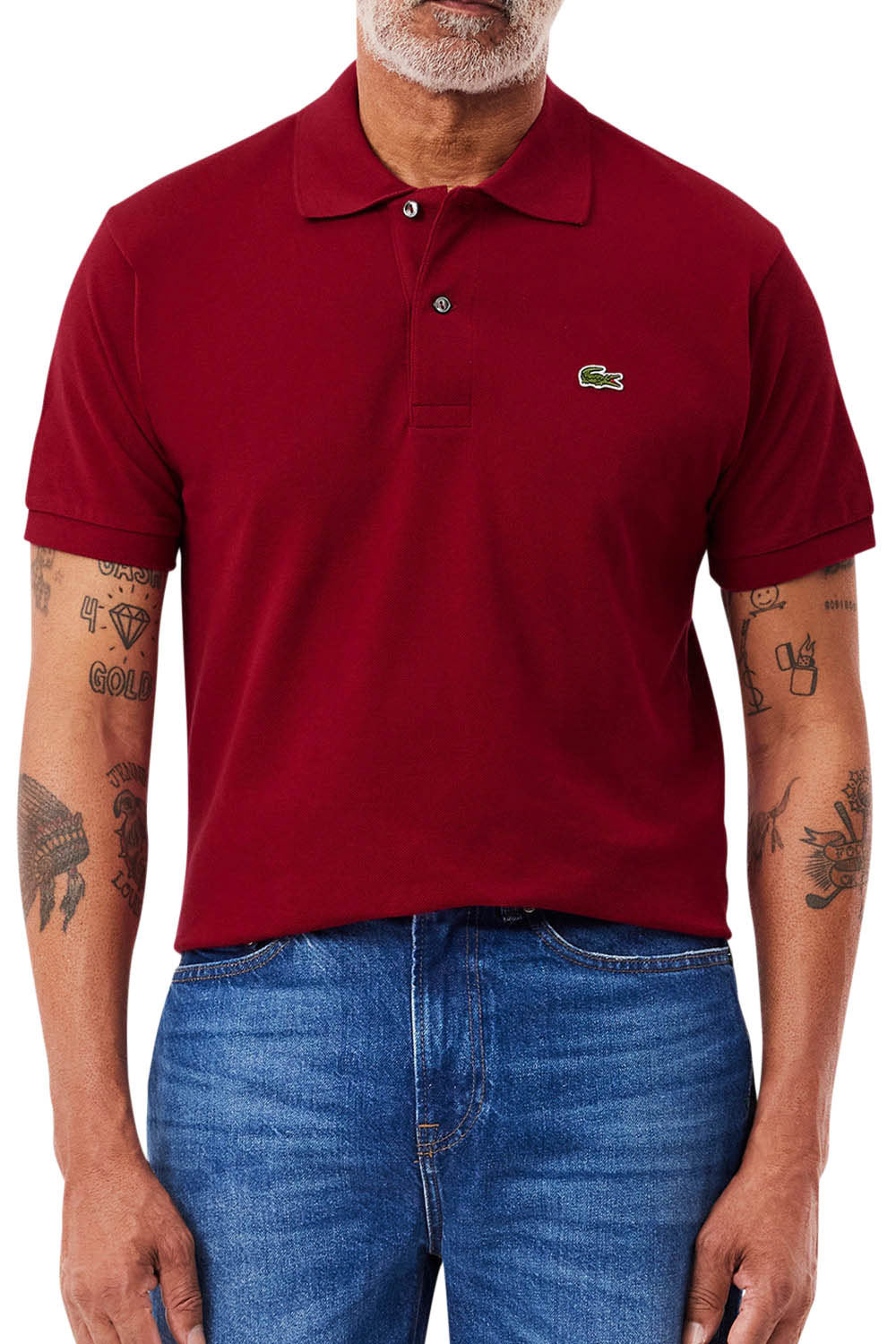 Men's Bordeaux Lacoste L1212 Classic Polo T-Shirt