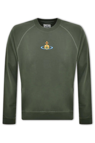 Men's Green Centre Orb Vivienne Westwood Raglan Sweatshirt