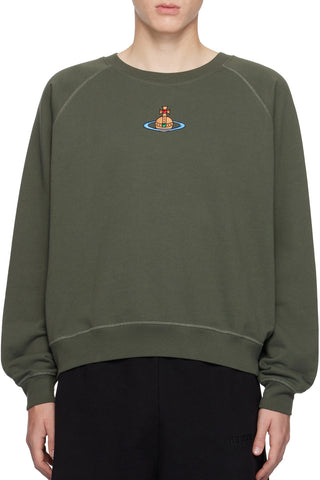 Men's Green Centre Orb Vivienne Westwood Raglan Sweatshirt