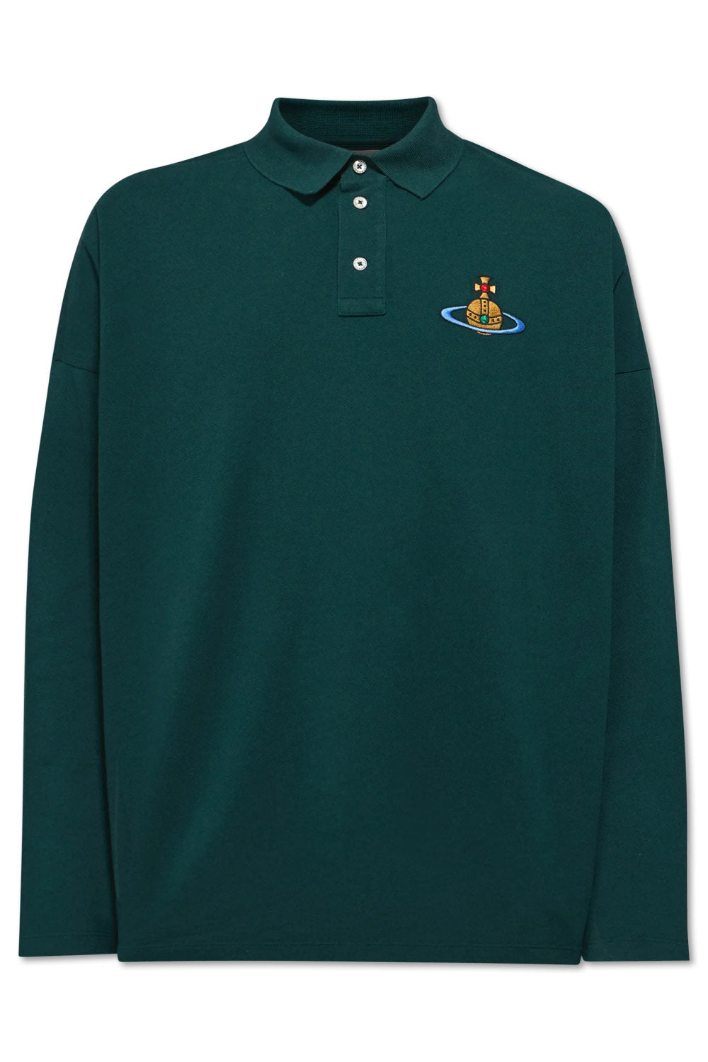 Men's Vivienne Westwood Green Oversized Piqué Polo Shirt