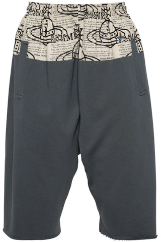 Men's Grey Vivienne Westwood Orb Print Bermuda Shorts
