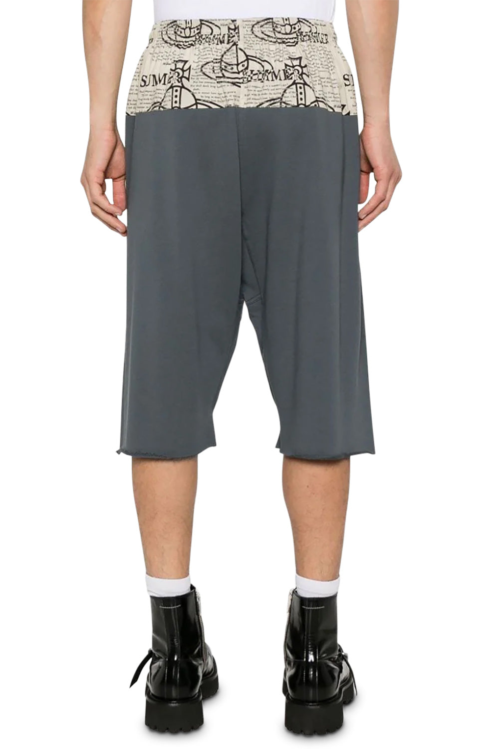 Men's Grey Vivienne Westwood Orb Print Bermuda Shorts