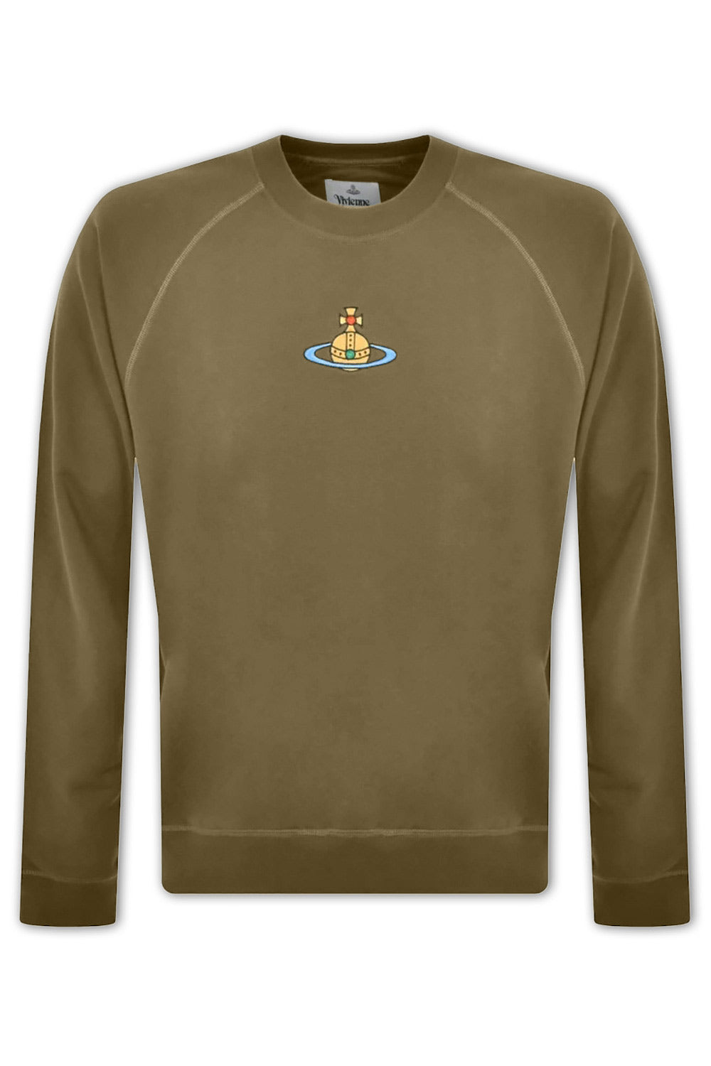 Men's Olive Centre Orb Vivienne Westwood Raglan Sweatshirt