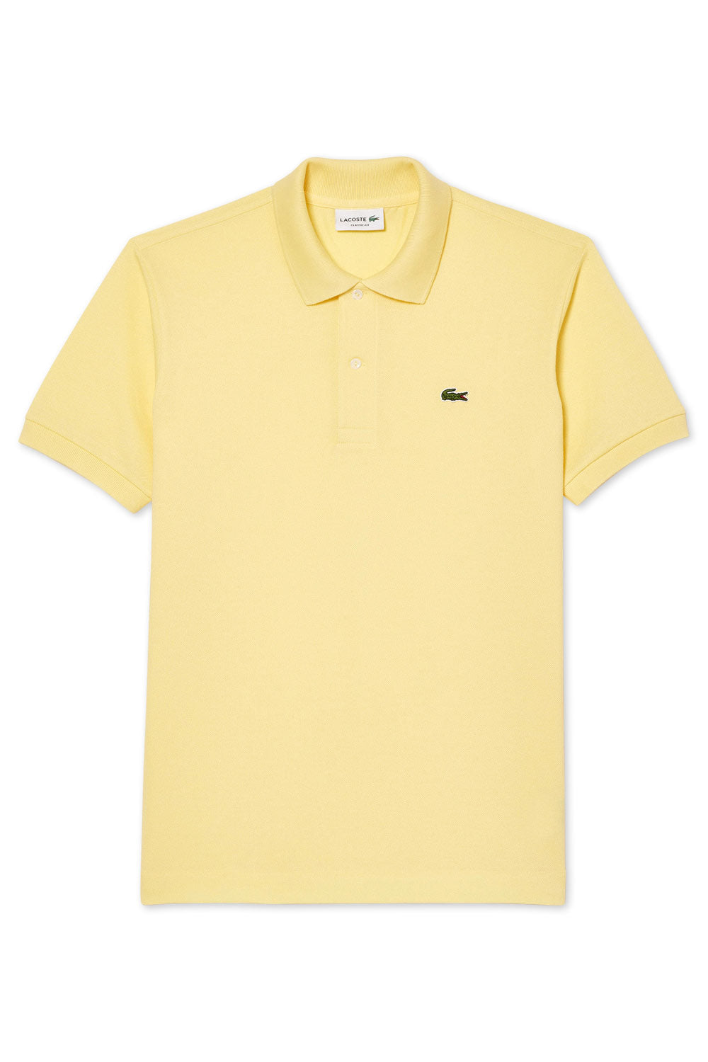 Men's Pastel Yellow Lacoste L1212 Classic Polo T-Shirt