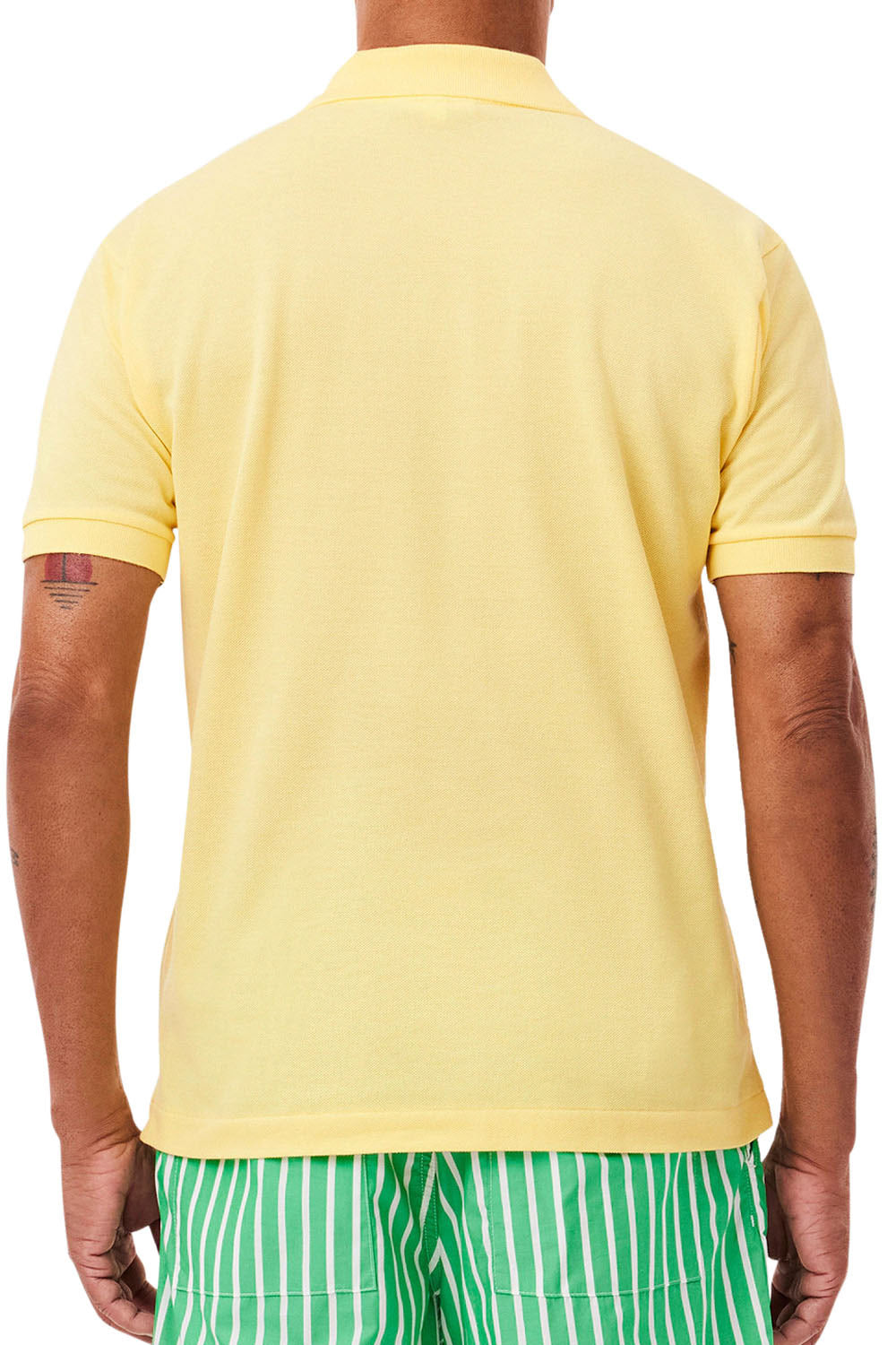 Men's Pastel Yellow Lacoste L1212 Classic Polo T-Shirt