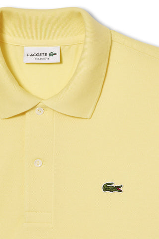 Men's Pastel Yellow Lacoste L1212 Classic Polo T-Shirt