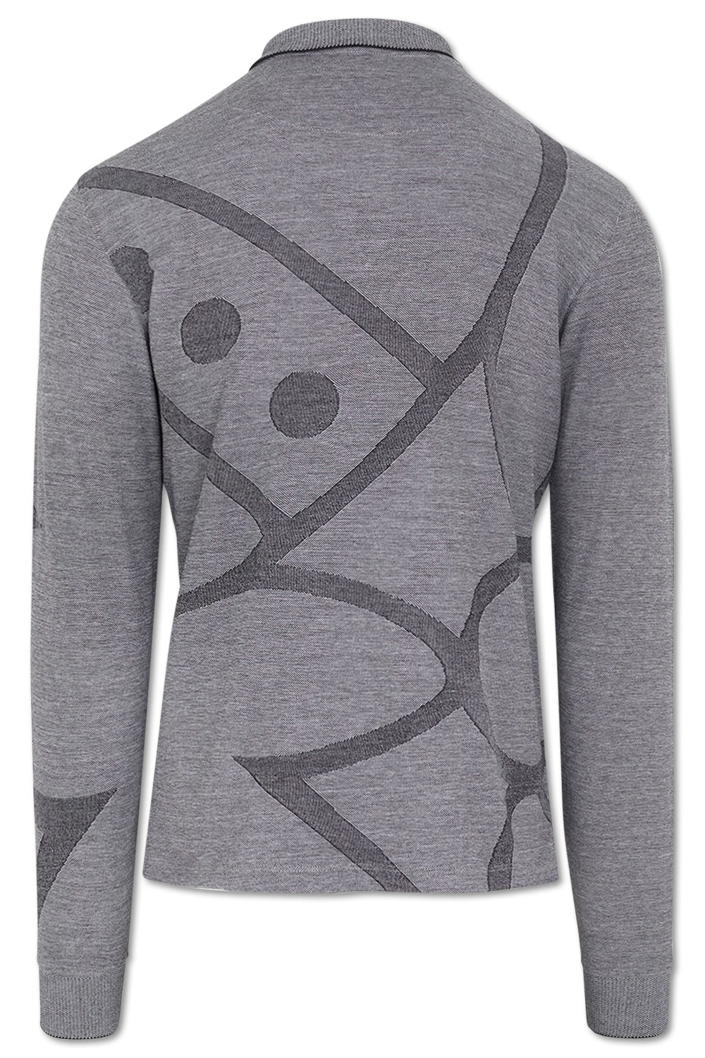 Men's Vivienne Westwood Grey Long Sleeve Polo Shirt