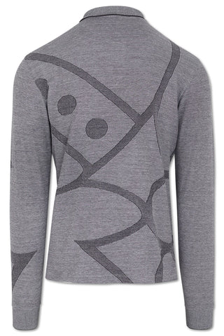 Men's Vivienne Westwood Grey Long Sleeve Polo Shirt