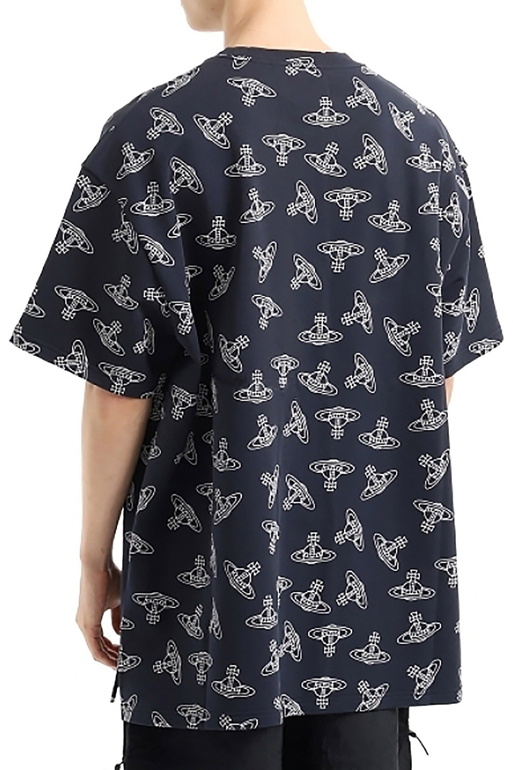 Men's Vivienne Westwood Navy All Over Orb Oversized T-Shirt