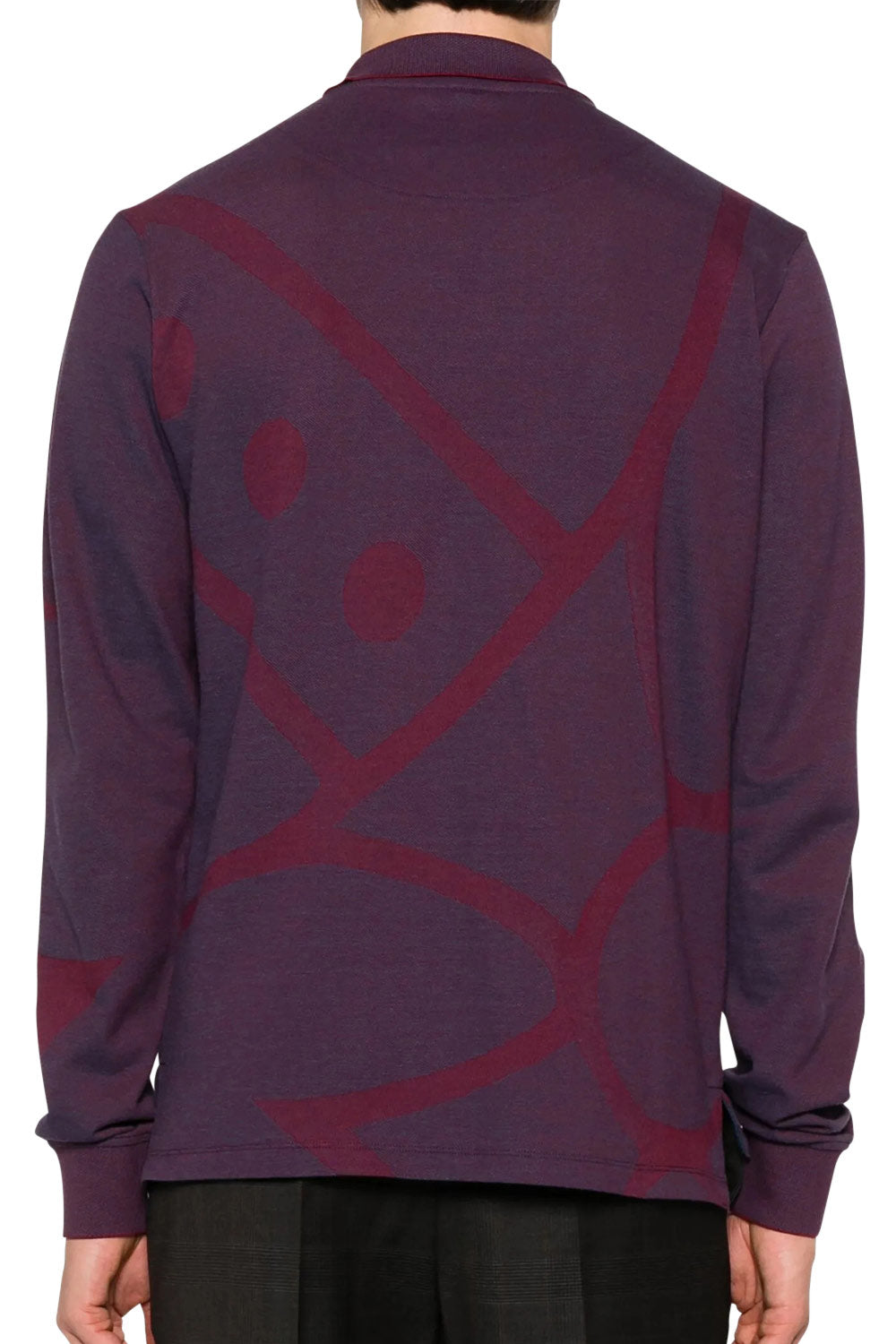 Men's Vivienne Westwood Purple Long Sleeve Polo Shirt