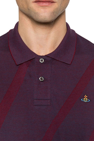 Men's Vivienne Westwood Purple Long Sleeve Polo Shirt