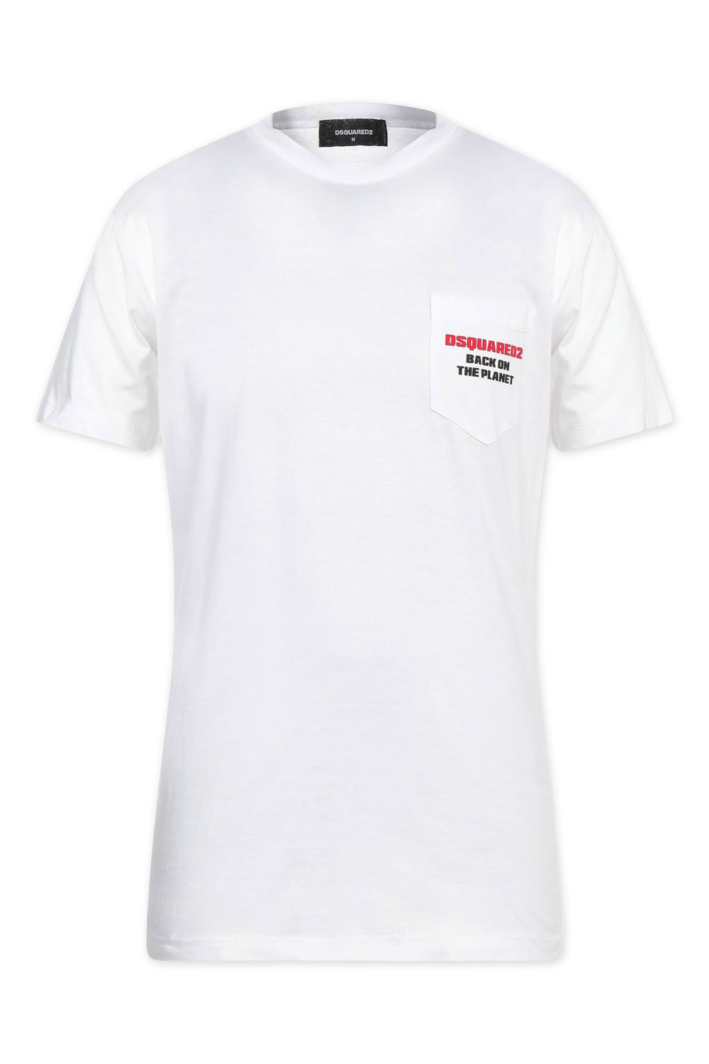 Men's White Dsquared2 Bk On Planet Cool T-Shirt