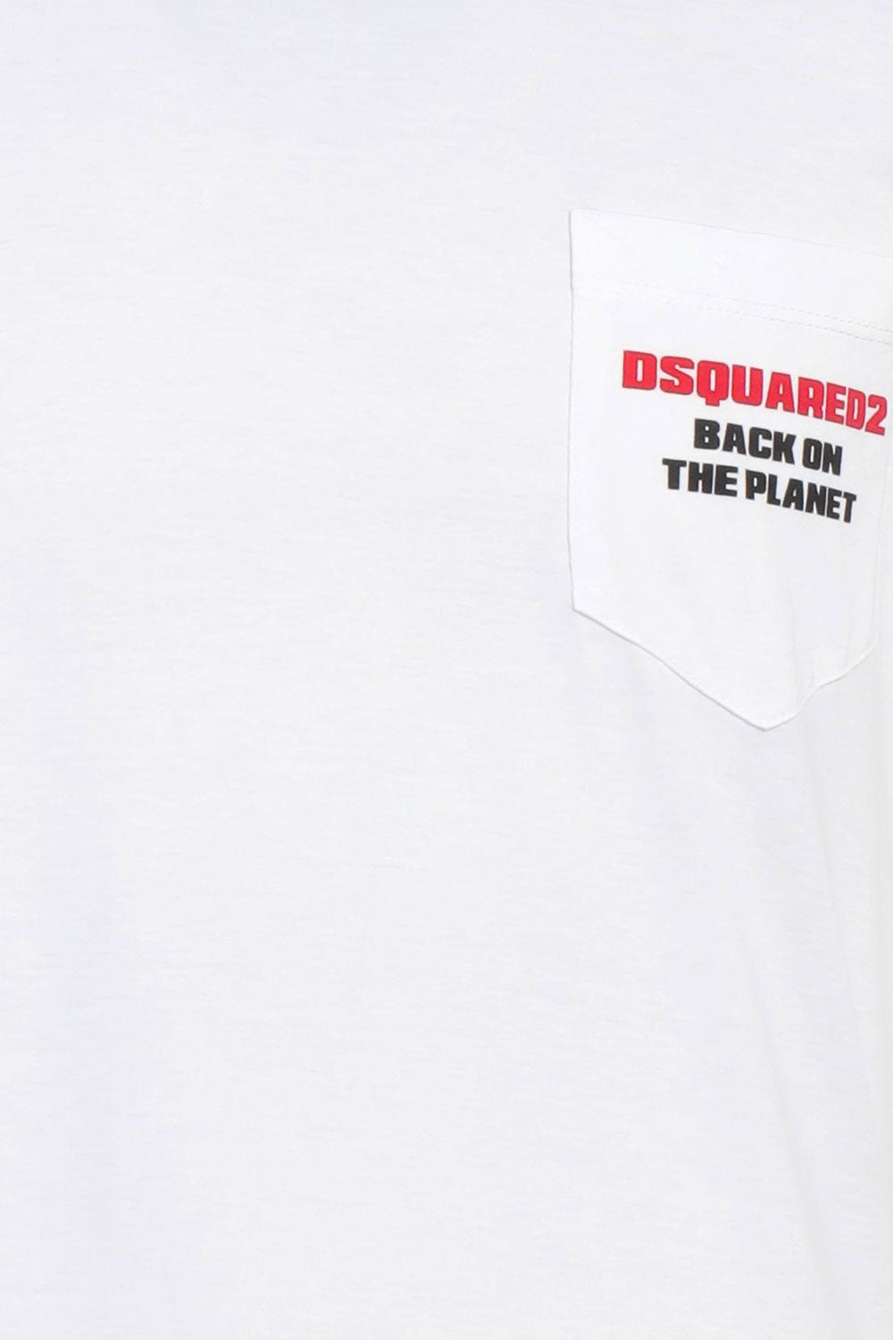 Men's White Dsquared2 Bk On Planet Cool T-Shirt