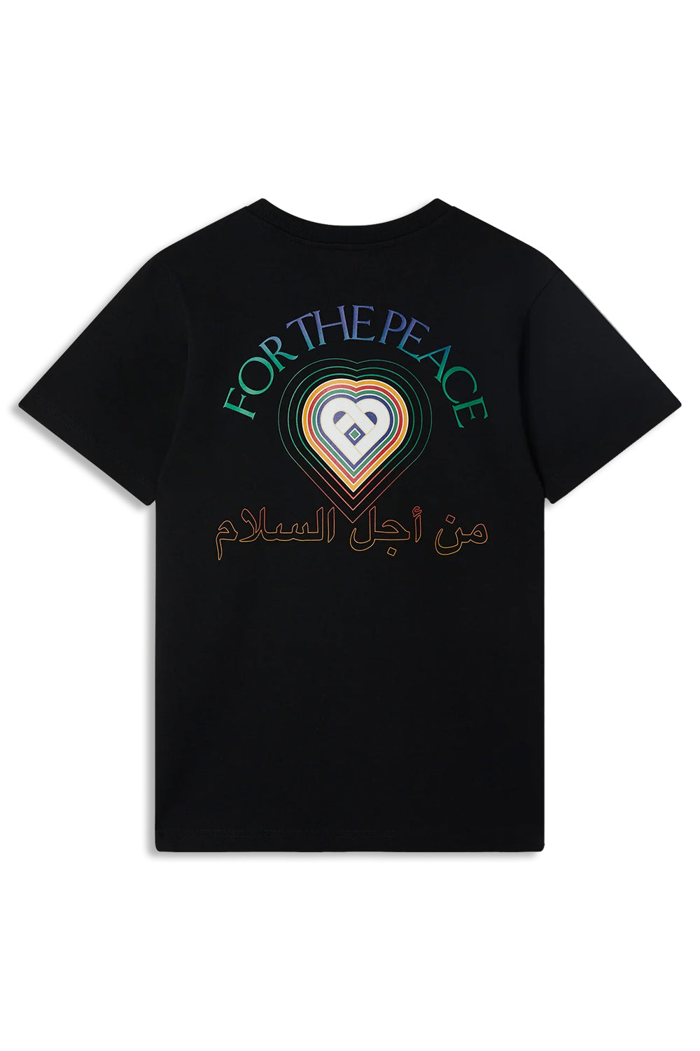 Men's Black Casablanca For The Peace Printed T-Shirt