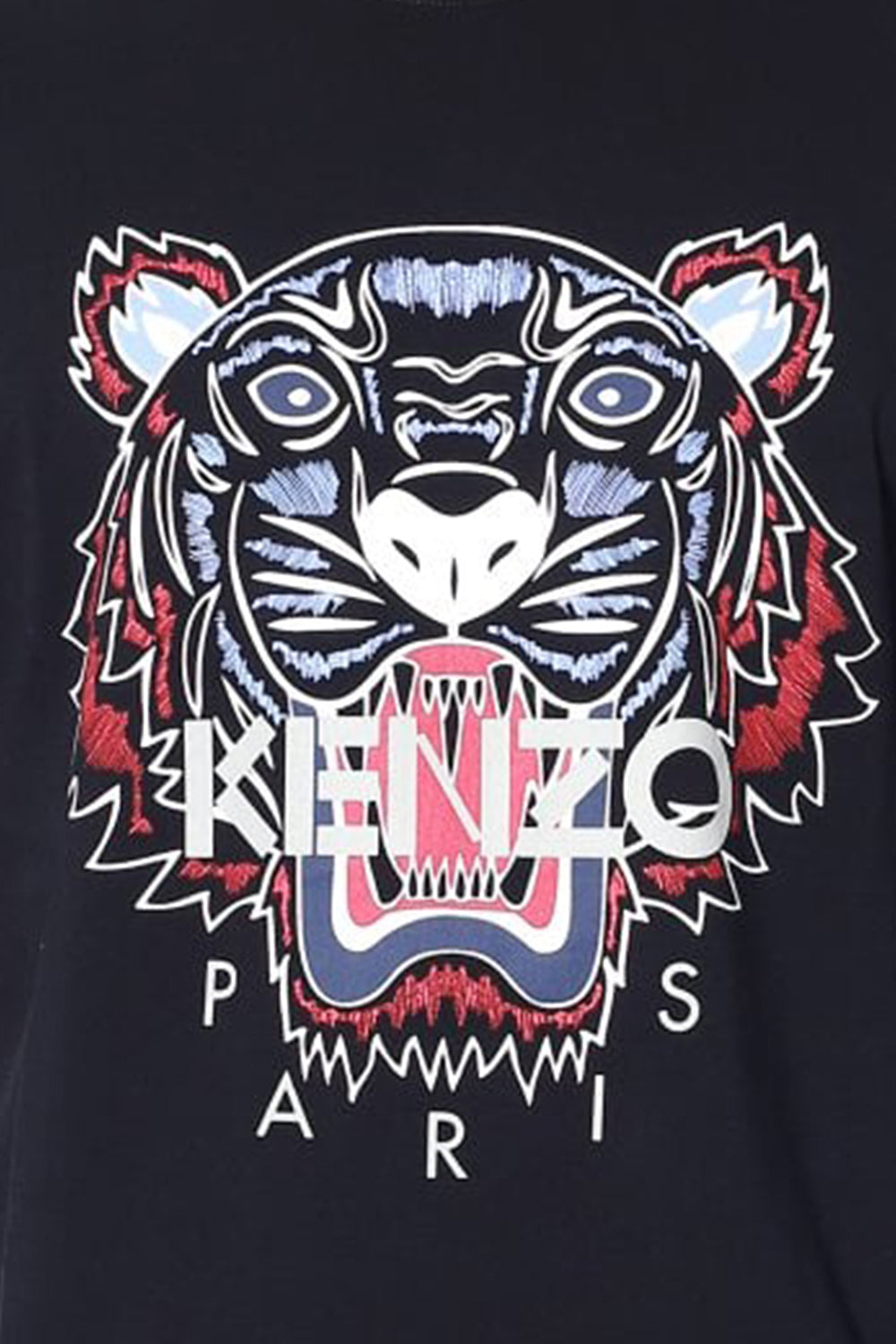 Men s Black Kenzo Classic Blue Red Tiger T Shirt