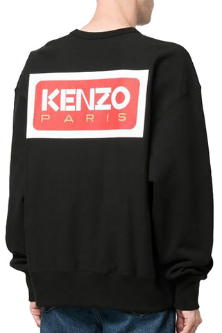 Men's Black Kenzo Paris Logo Sweatshirt
