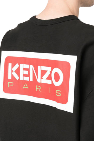 Men's Black Kenzo Paris Logo Sweatshirt