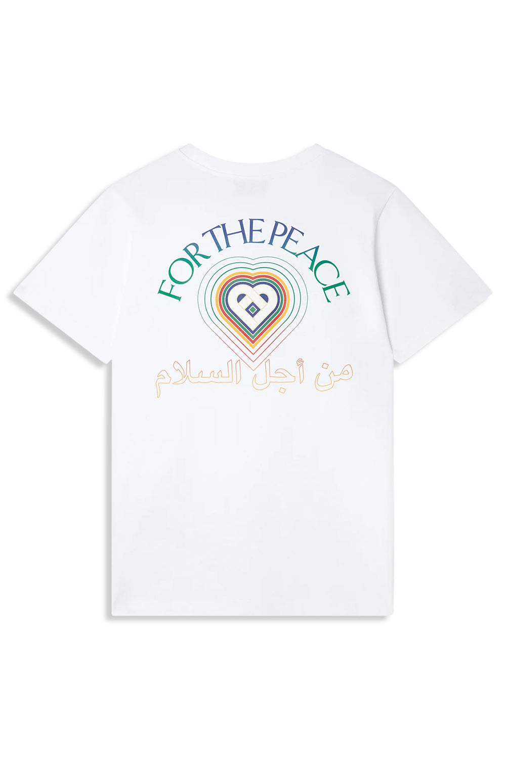 Men's White Casablanca For The Peace Printed T-Shirt