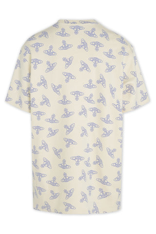 Men's Vivienne Westwood Beige All Over Orb Oversized T-Shirt