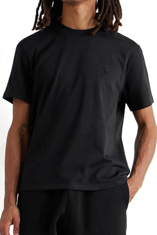 Men's Back Ami Paris 'Ami De Coeur' Logo-Embossed Cotton T-Shirt