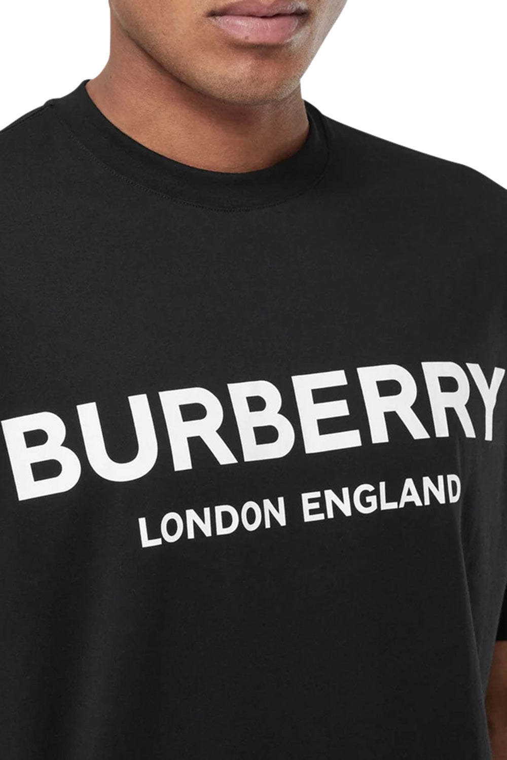 Men's Black Burberry London England Logo T-Shirt