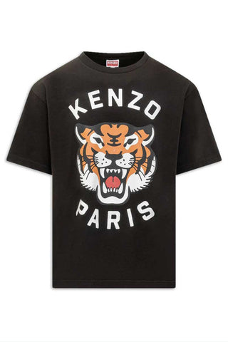 Men's Black Kenzo Lucky Tiger Tiger T-Shirt