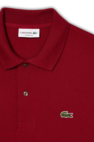 Men's Bordeaux Lacoste L1212 Classic Long Sleeve Polo T-Shirt