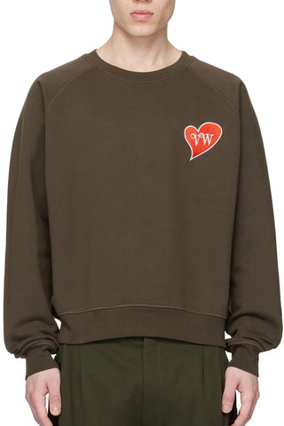 Men's Brown Vivienne Westwood Embroidered Heart Patched Sweatshirt