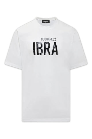 Men's White Dsquared2 Ibra Graphic Print T-Shirt