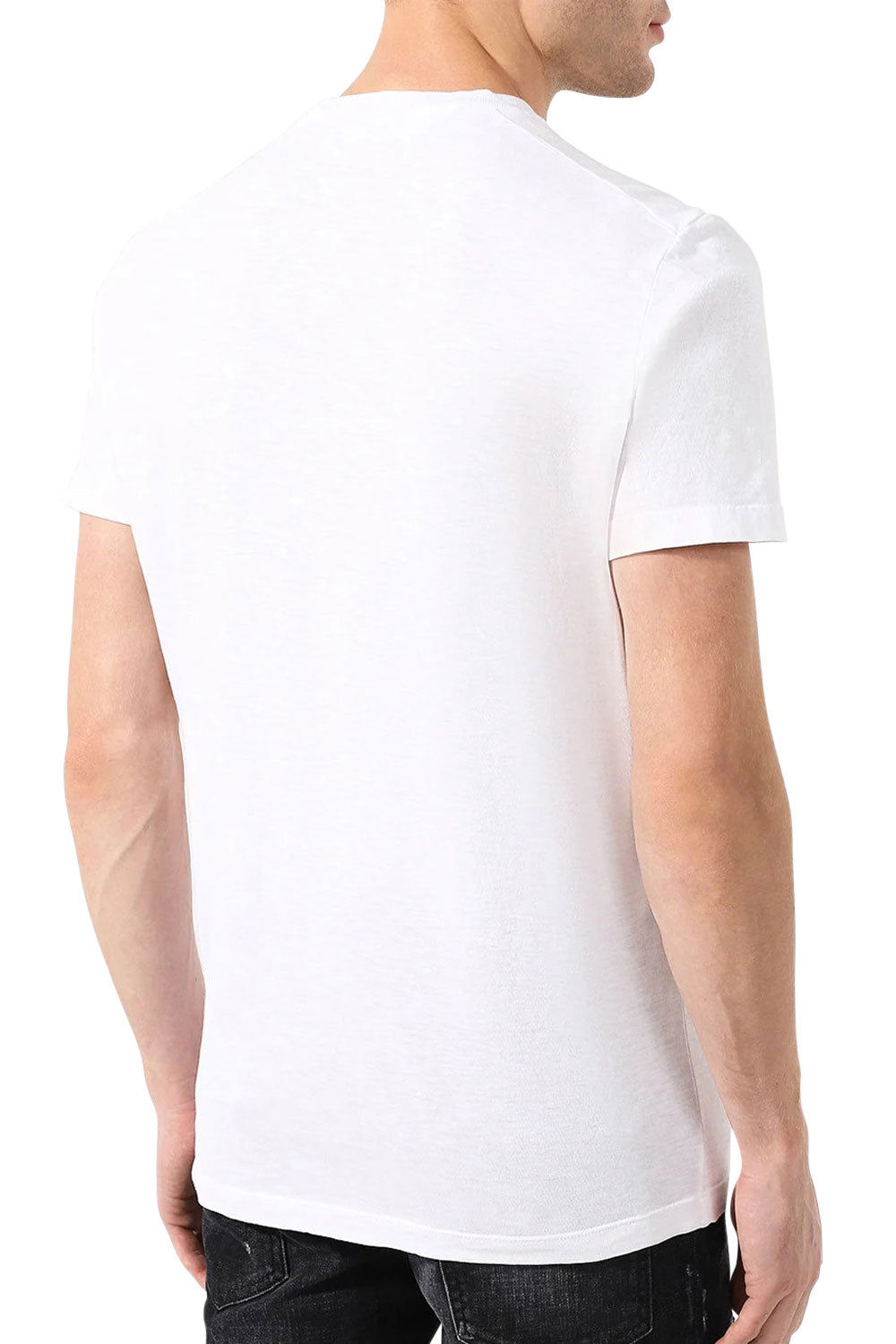 Men's White Dsquared2 The Lone Buffalo Graphic Print T-Shirt