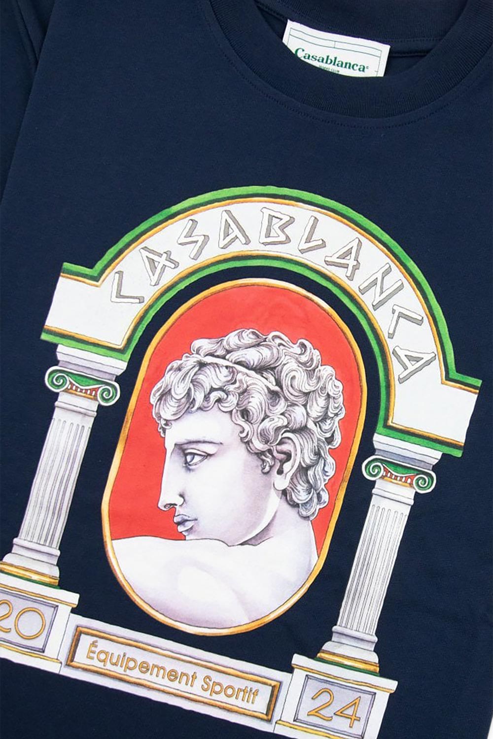 Men's Navy Casablanca La Medaille Print T-Shirt