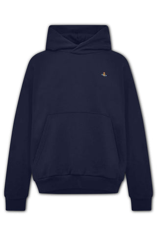 Men's Navy Vivienne Westwood  Embroidered Orb Hooded Sweatshirt