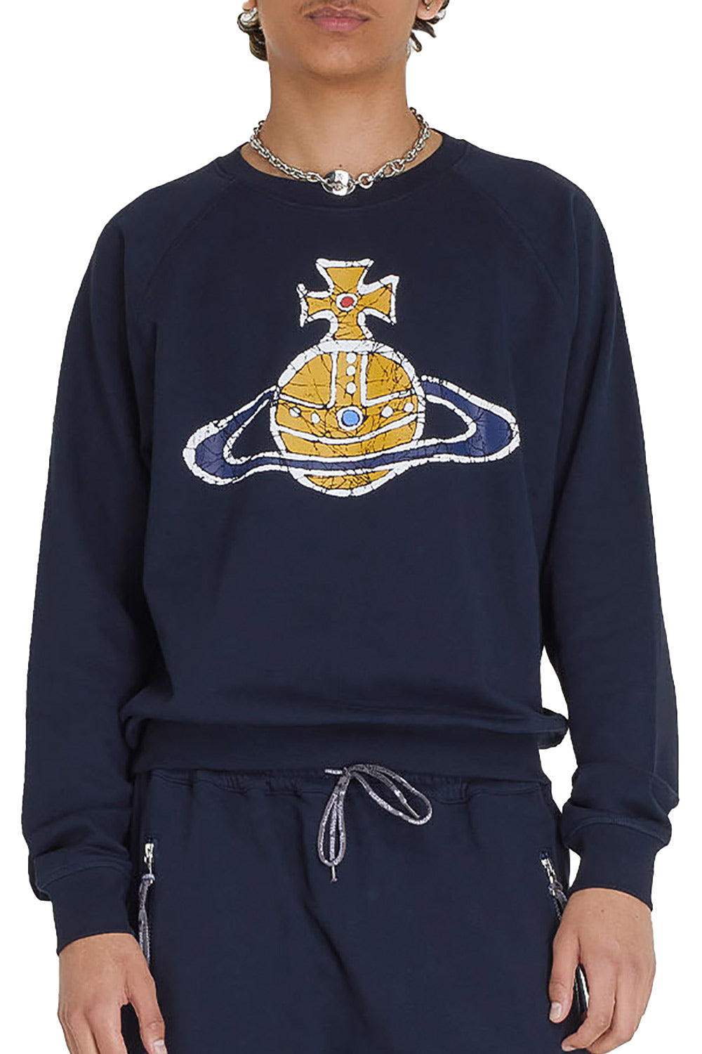Men's Navy Vivienne Westwood Time Machine Raglan Sweatshirt