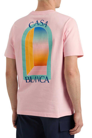 Men's Pink Casablanca L'Arche Colore Print T-Shirt