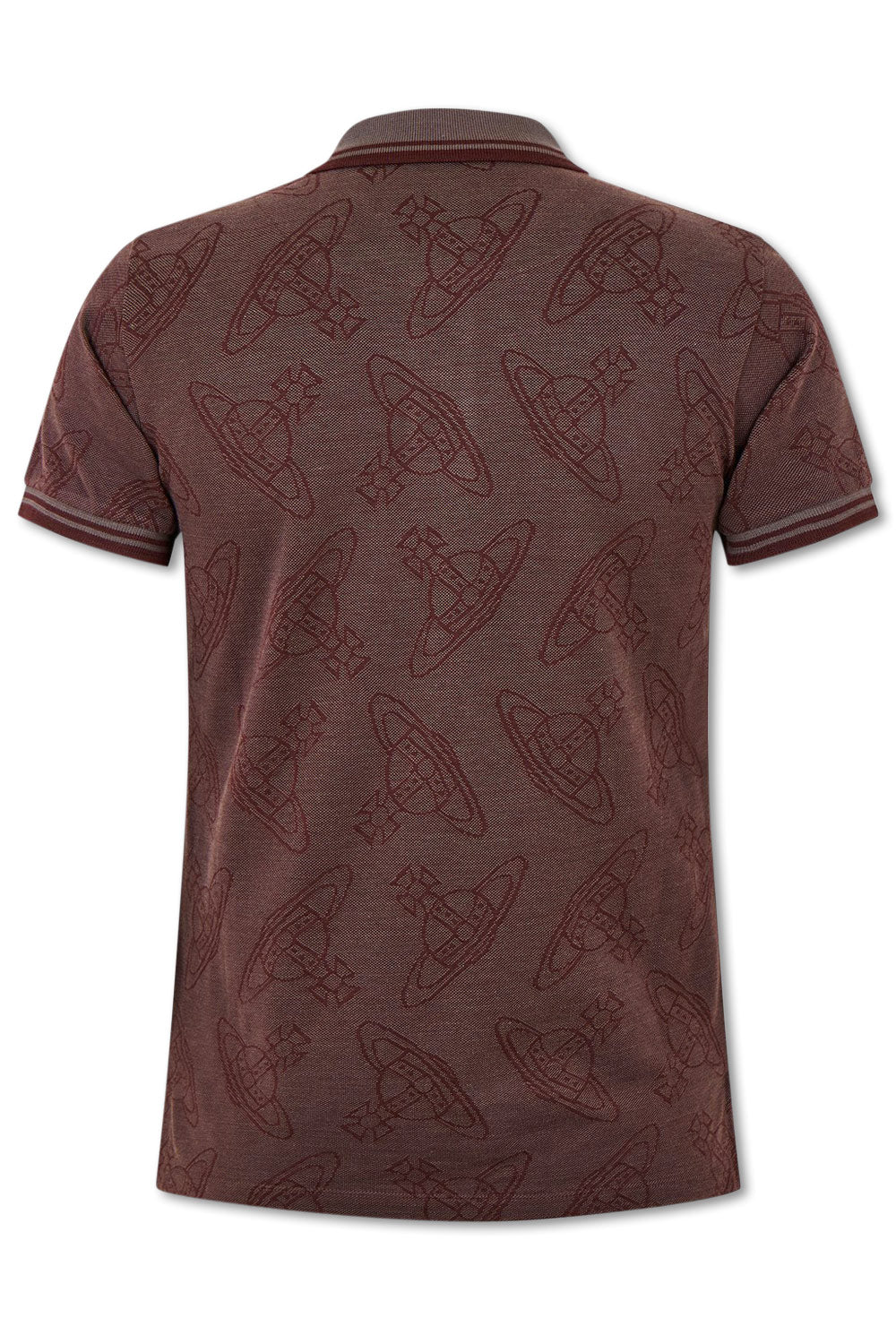 Men's Vivienne Westwood Brown Khaki All Over Orb Classic Polo Shirt