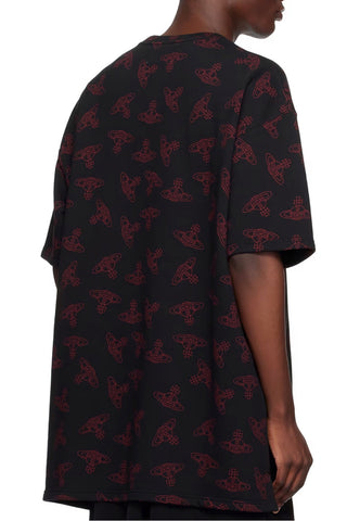 Men's Vivienne Westwood Black All Over Orb Oversized T-Shirt