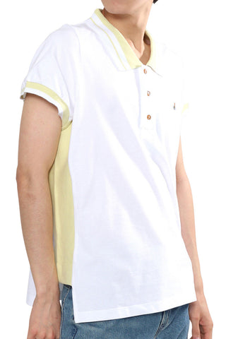 Men's Vivienne Westwood White & Yellow Striped Polo Shirt