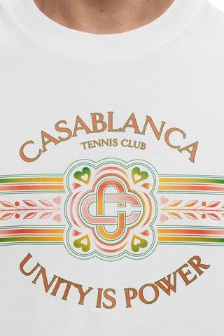 Men's White Casablanca Unity is Power T-Shirt