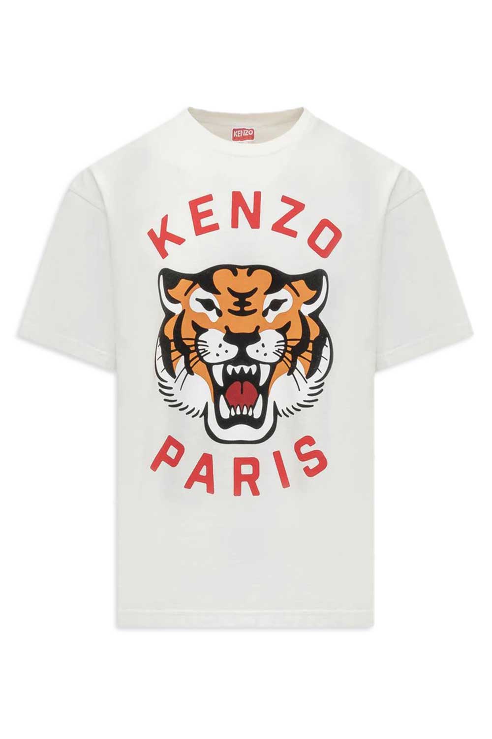 Men's White Kenzo Lucky Tiger Tiger T-Shirt